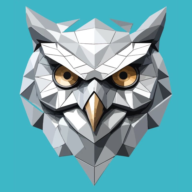 Owl Mask - Low Poly Design