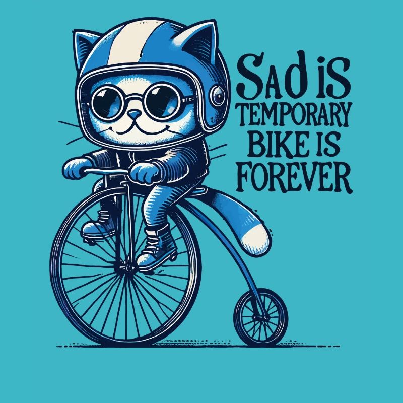 Cats Bicycle Design avec un dicton pour les cyclistes