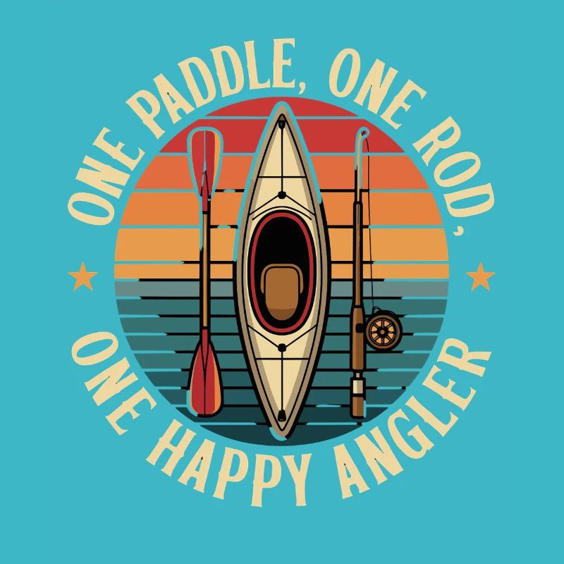 Ein Paddel, Eine Rute, Ein Glücklicher Angler