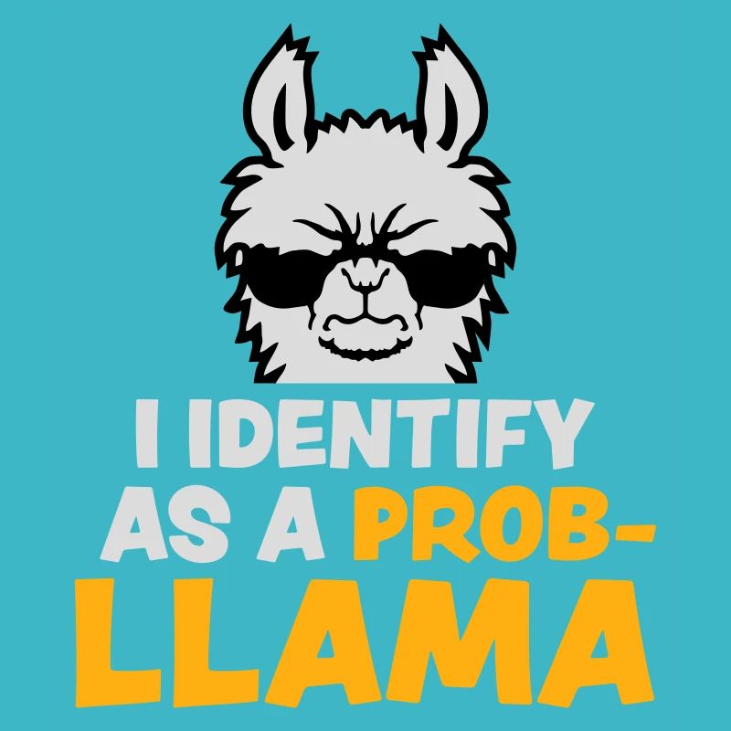 Je m’identifie comme un probllama Cool Lama Problem Spruch