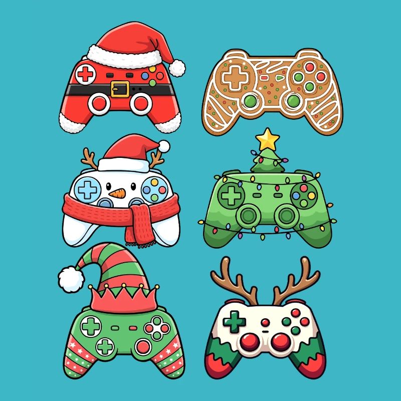 Gaming Controller Christmas Gamer Video Games 