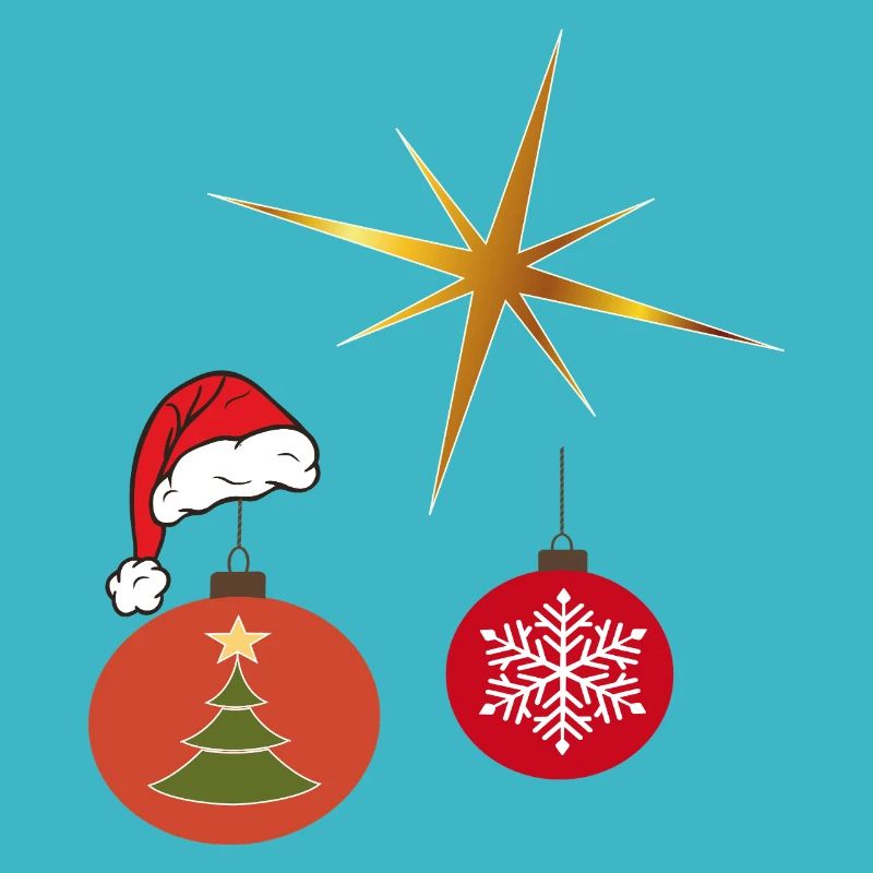 Weihnachtsstern und Weihnachtskugel