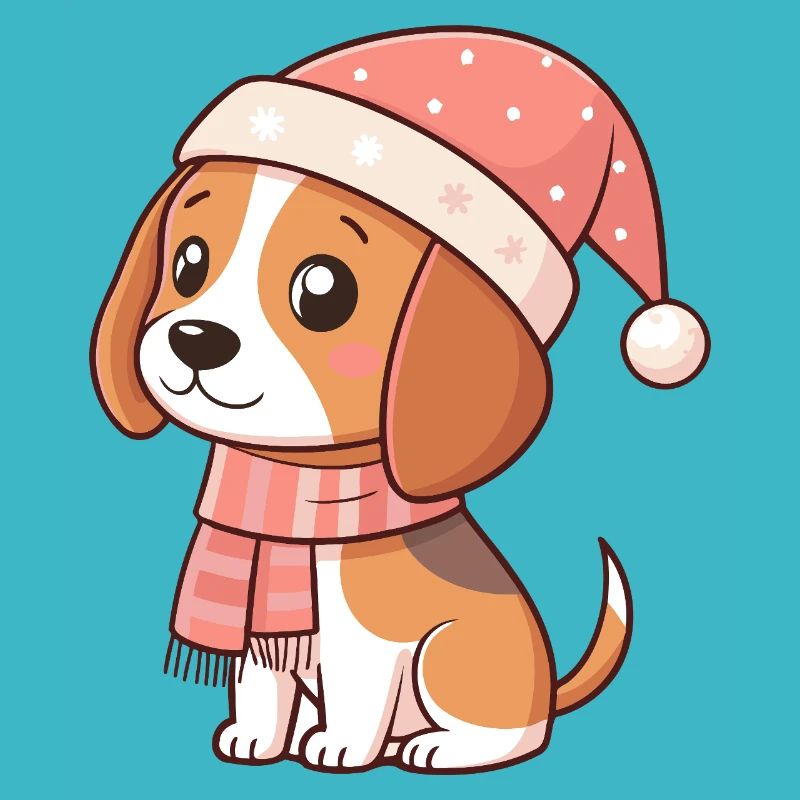 Weihnachts-Beagle-Hund