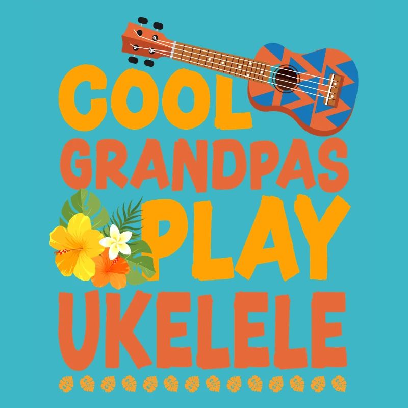 Hawaiian Ukulele Uke Cool Grandpas