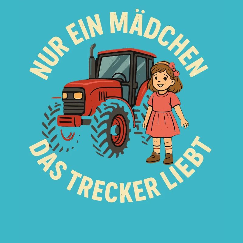 Nur ein Mädchen das Trecker liebt