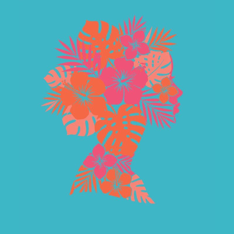 Silhouette des fleurs tropicales