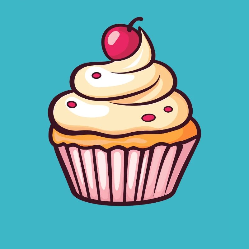 Pastel Cupcake Cerise Baiser