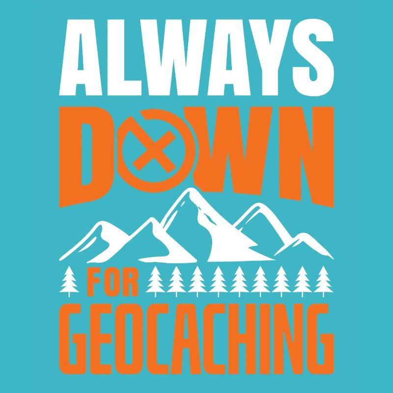 Down For Geocaching GPS Hunter Art