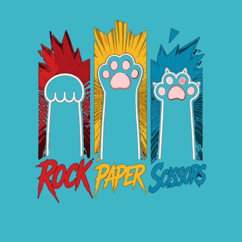 Trio Pierre-Papier-Ciseaux Pattes de Chat
