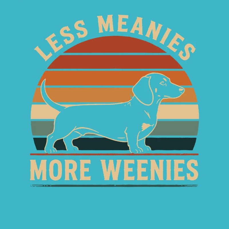 Dachshund Retro Sunset Humor