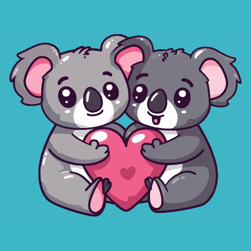 Koala Comic Paar Liebe