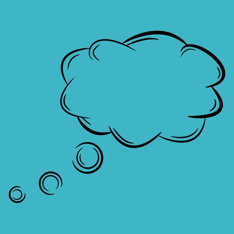 Thought bubble customizable with sentences or words