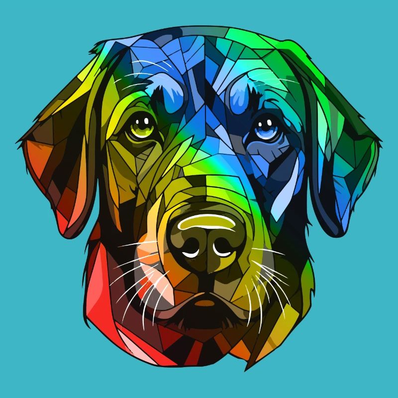 Labrador Hund Kopf Bunt