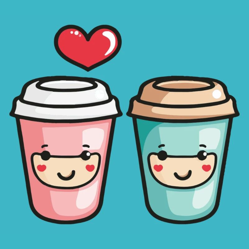 Coffee to go Paar Liebe Herz Kaffee Valentinstag
