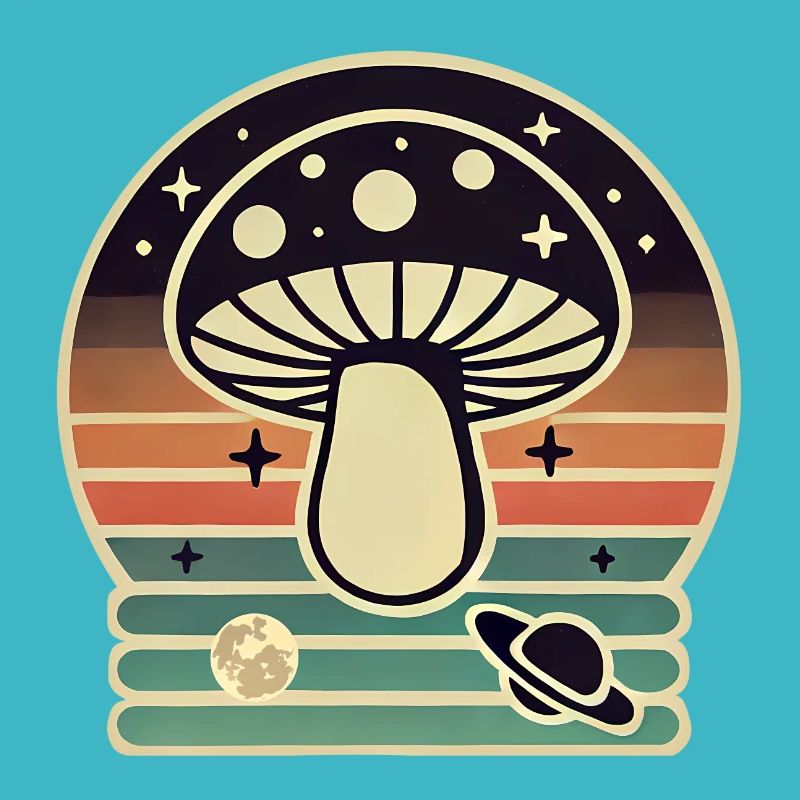 Cosmic Mushroom Art