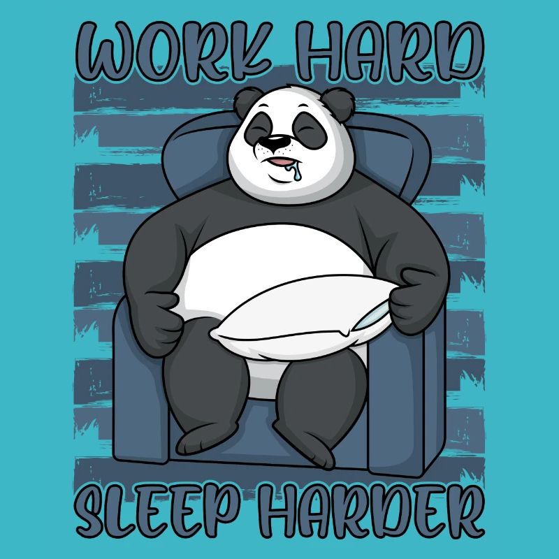 Panda Travailler dur Dormir plus dur Dire drôle