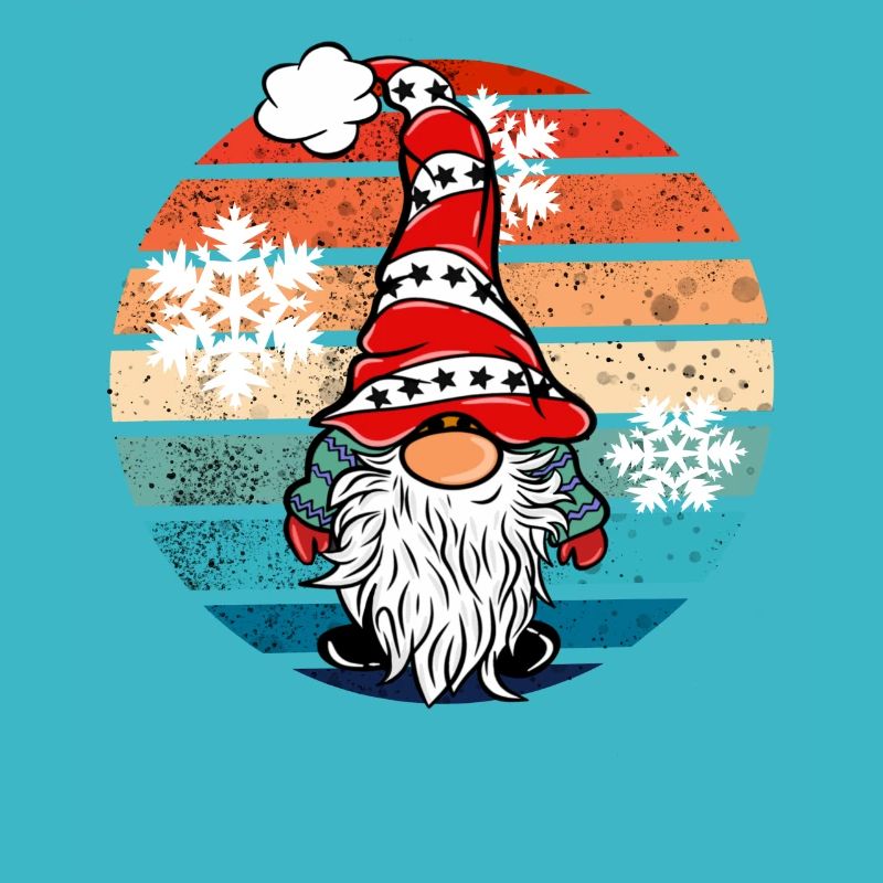 Elfes de Noël rétro avec des flocons de neige