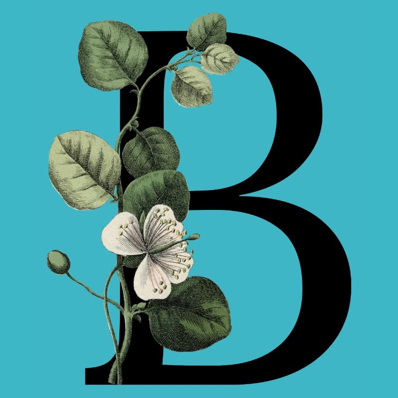 Buchstabe B Grün Botanisch