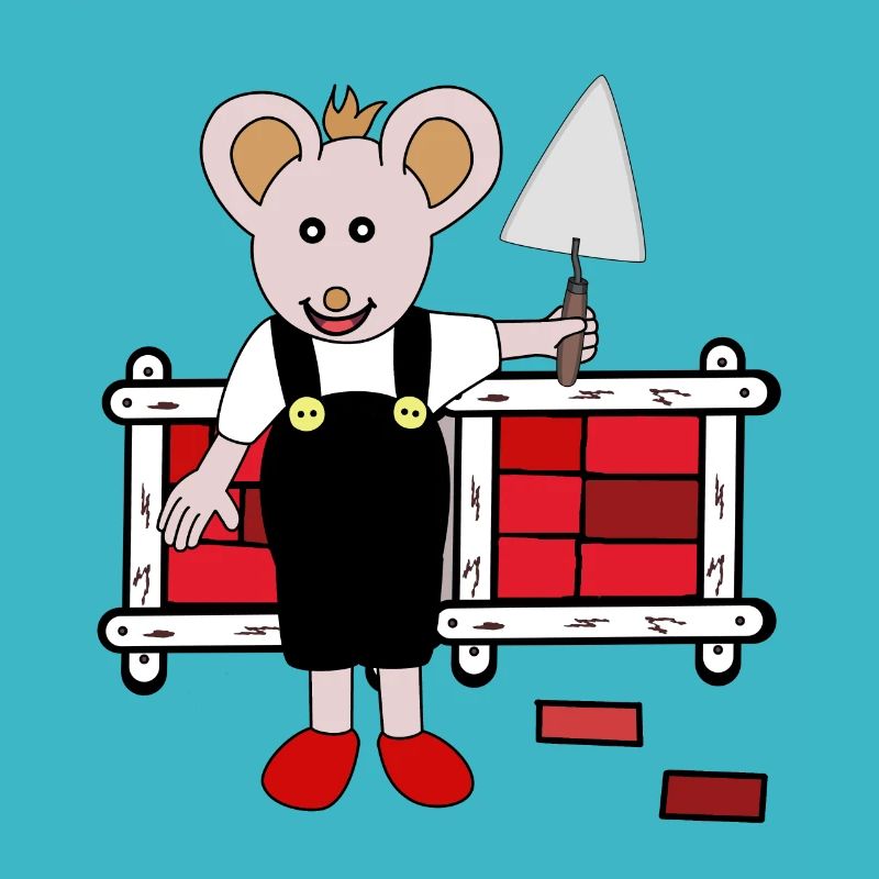 Mouse Mice Bricklayers Craftsmen Crafts Professions