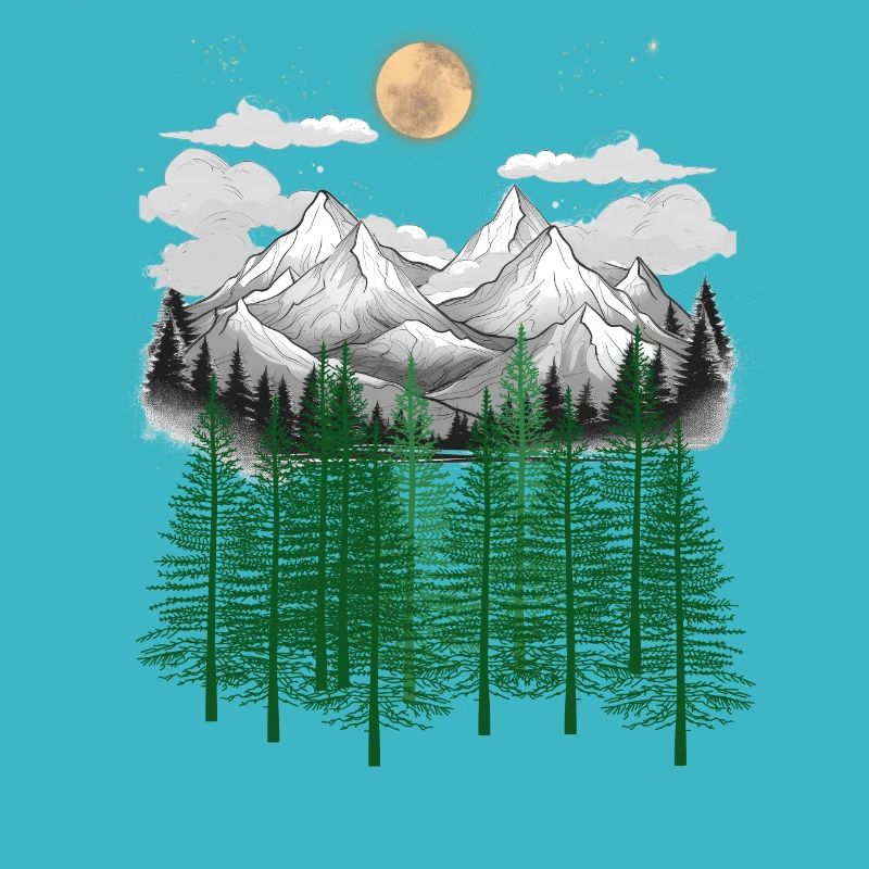 mountain forest nature mountains spruce tree