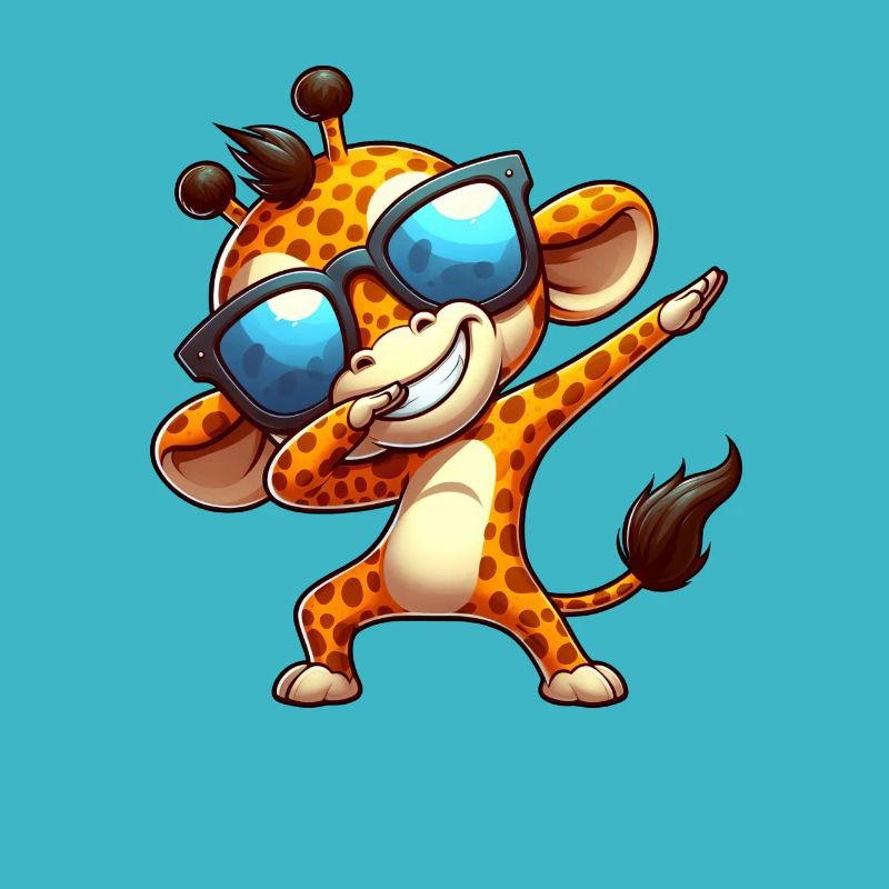 Cool Giraffe Dab Lunettes de soleil Arc-en-ciel