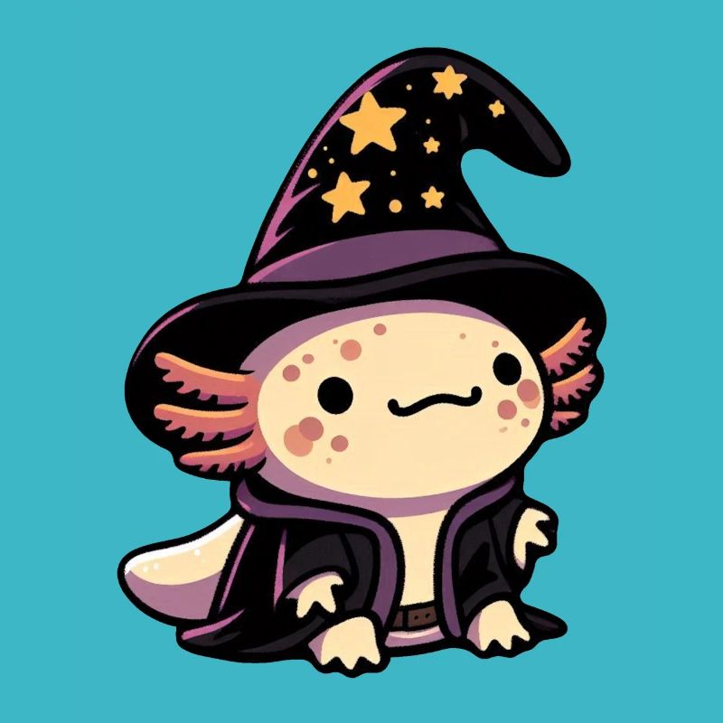 Axolotl Zauberer - Fantasy Haustier