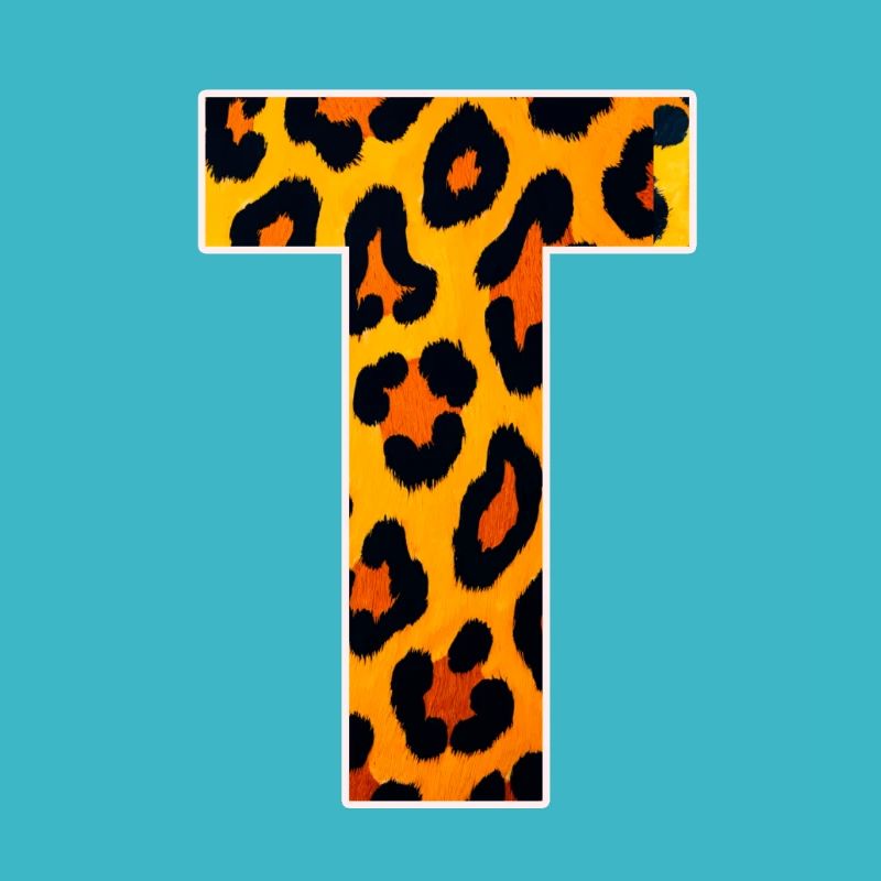 Leopard_Buchstabenmuster_ _T