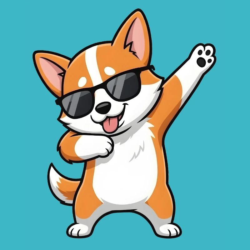 Dabbing Corgi