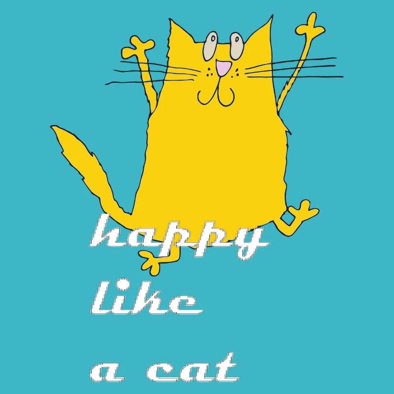 Cat Cheerful Cartoon