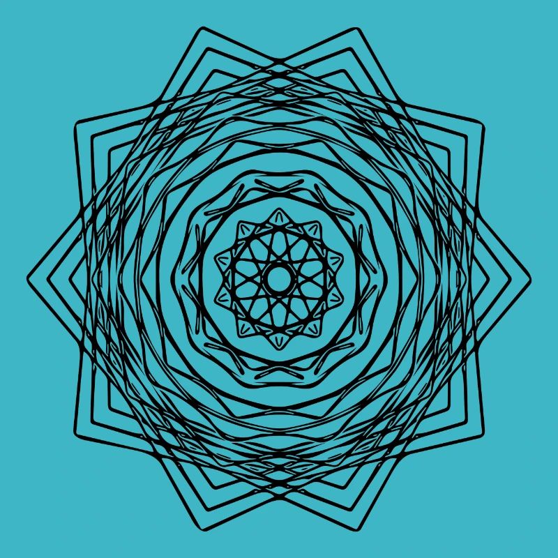 Forme carrée géométrique Mandala