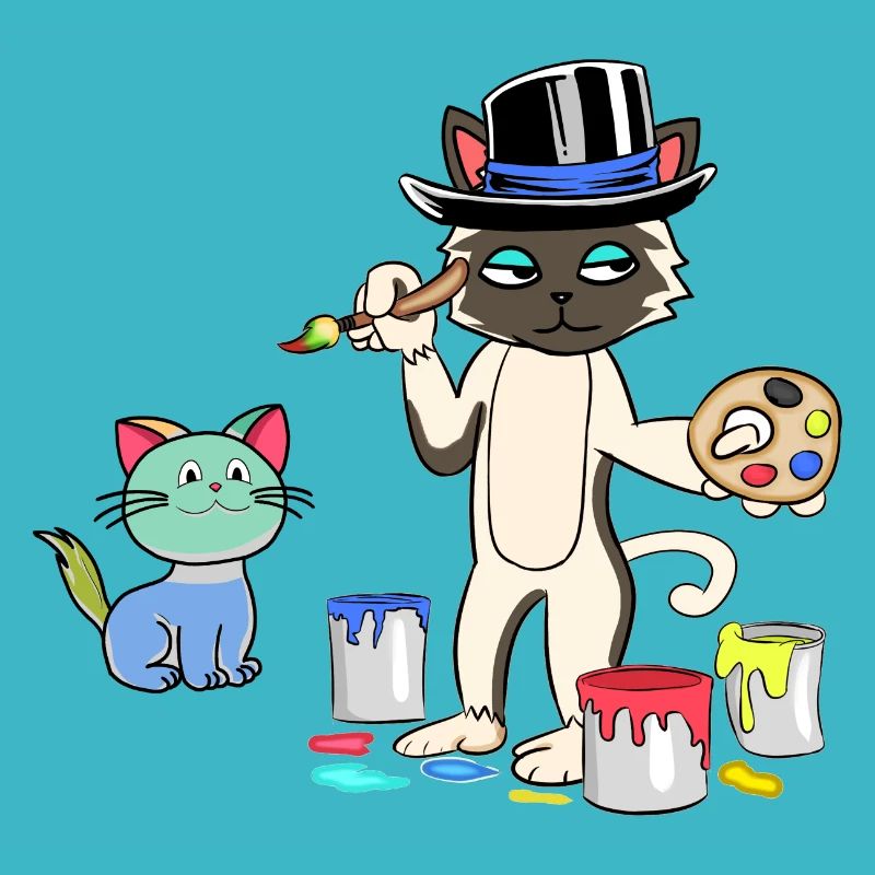 Cat Painter Master Artist Art Academy
