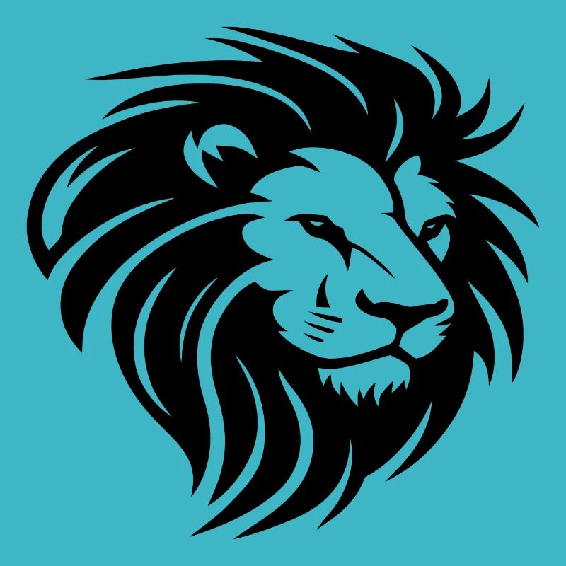 Lion's head with mane