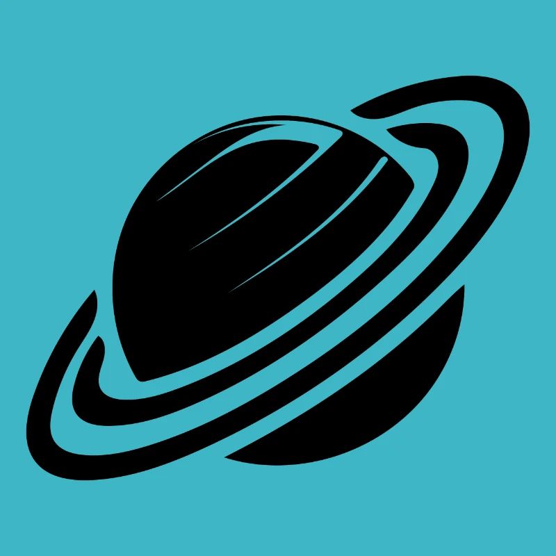 Planète Saturne avec des anneaux dans le système solaire
