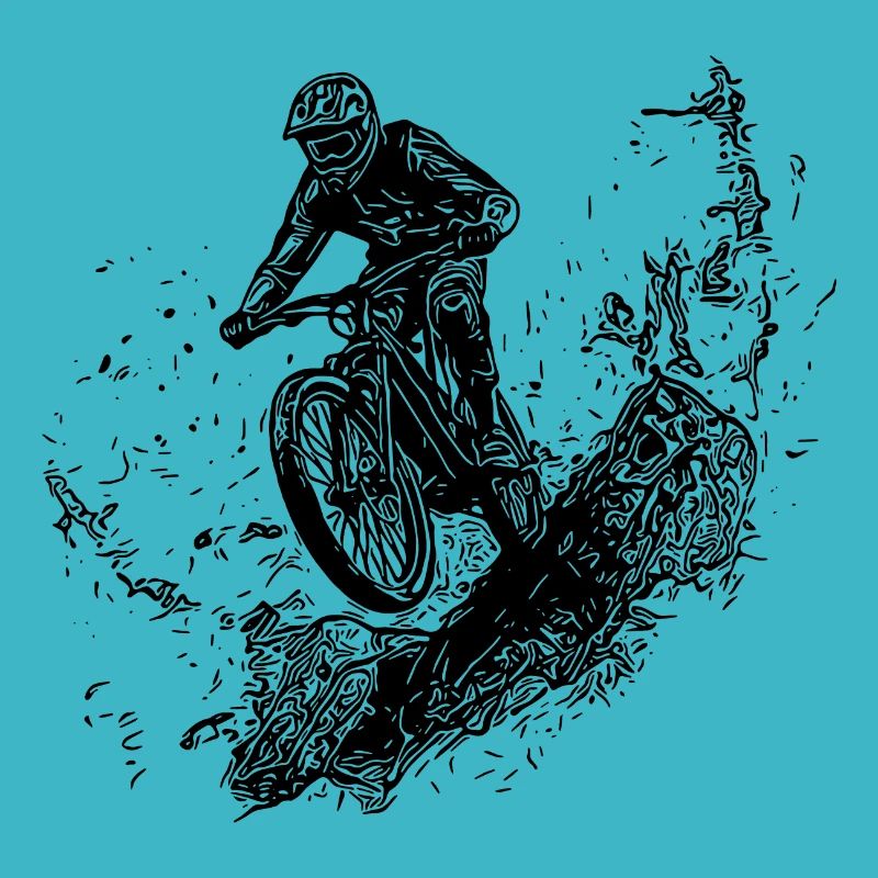 Pluie, Cycliste, Boue, Forêt, Descente