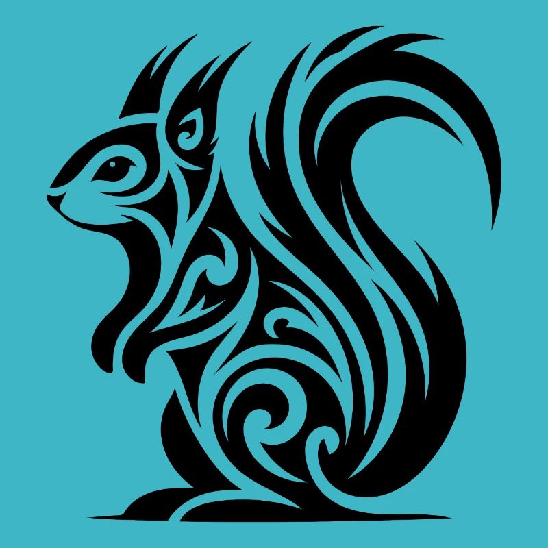 Süsses Eichhörnchen in Tattoo Style