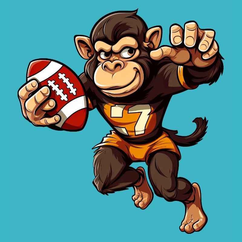Joueur de rugby Monkey