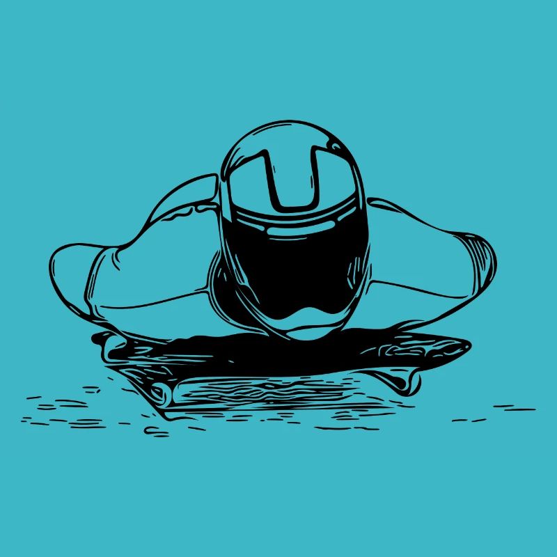 Brave cavalier squelette dans le canal de glace