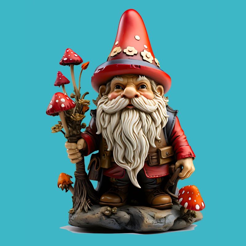 Nain de jardin avec bonnet rouge
