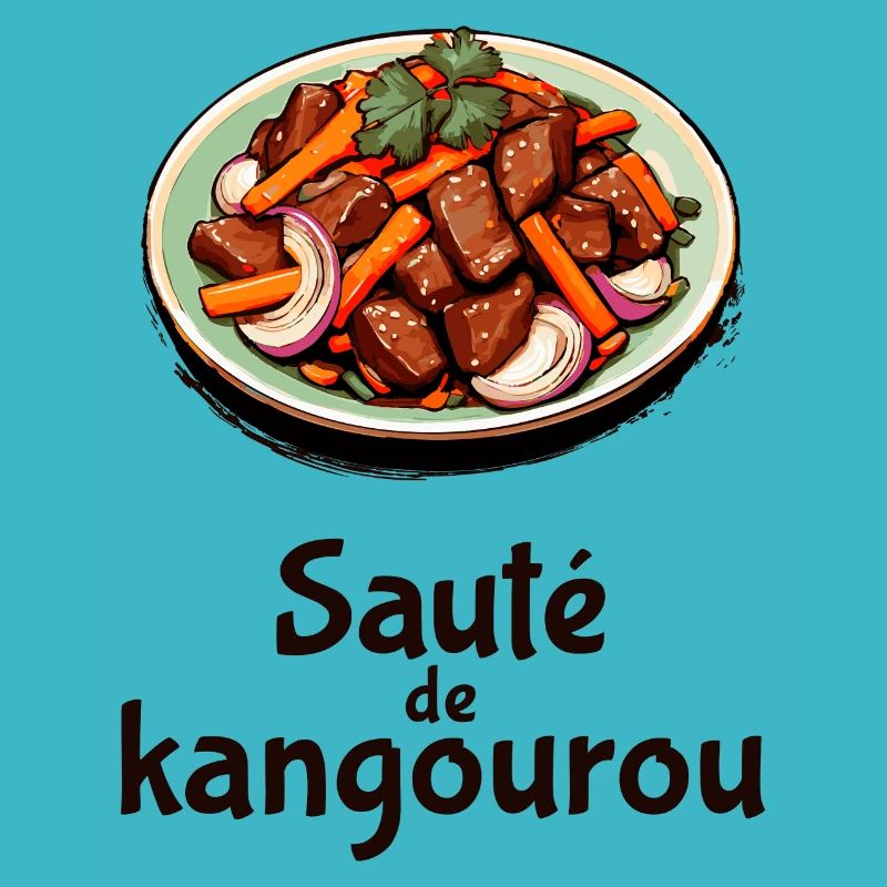 Känguru-Pfanne - Dunkler Text