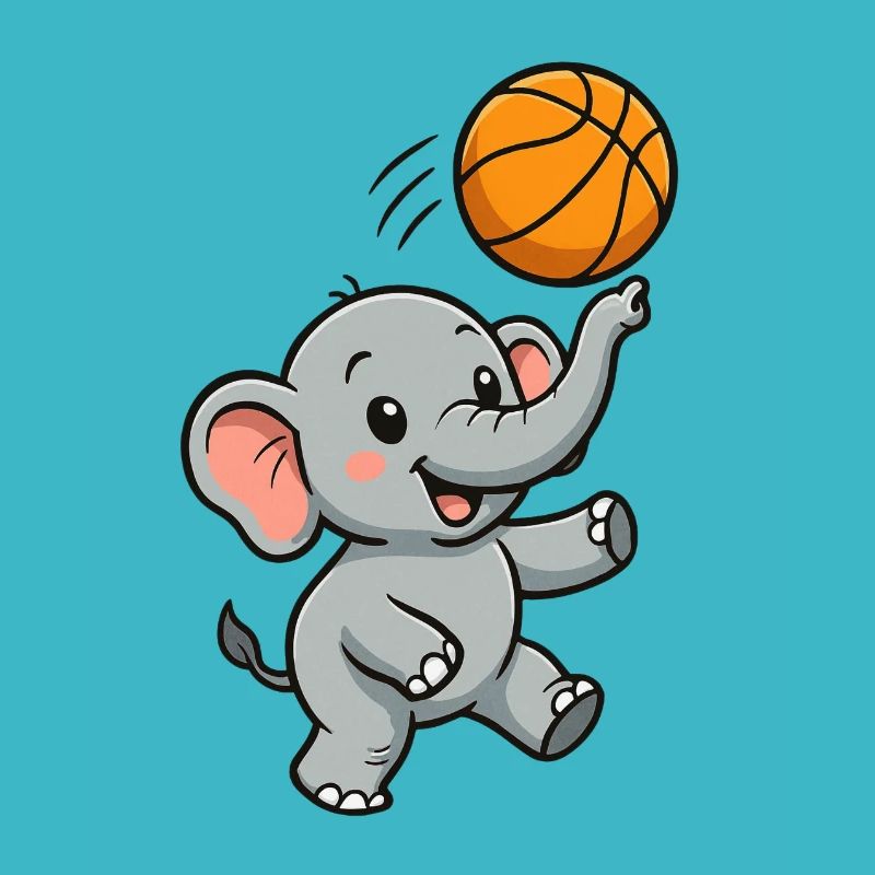 Basket-ball petit éléphant