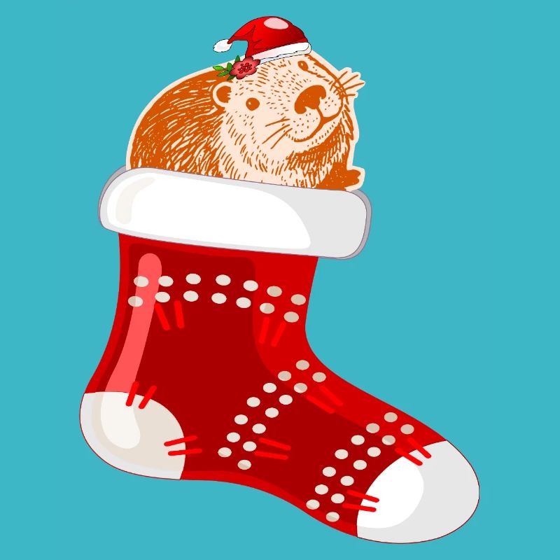 BAS DE NOËL PÈRE NOËL CAPYBARA