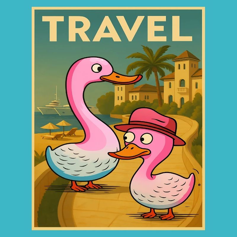 Affiche de voyage Canards et Oies