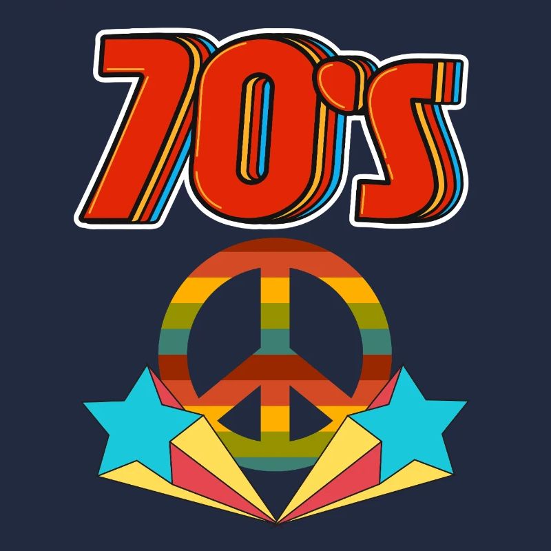 Retro 70s Peace Rainbow