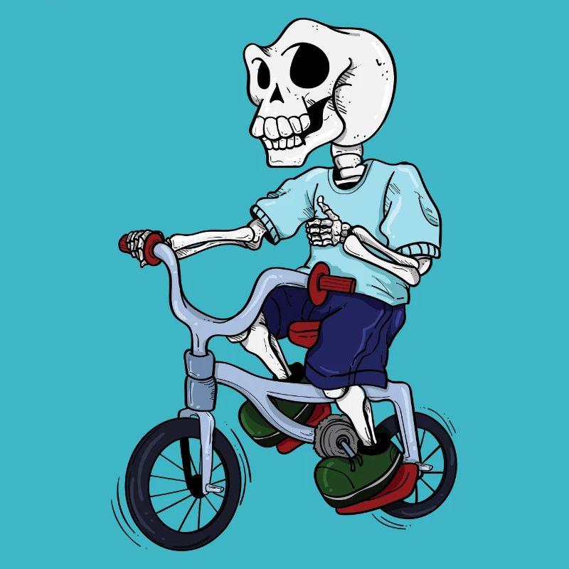 Skeleton Skull Bicycle Gift