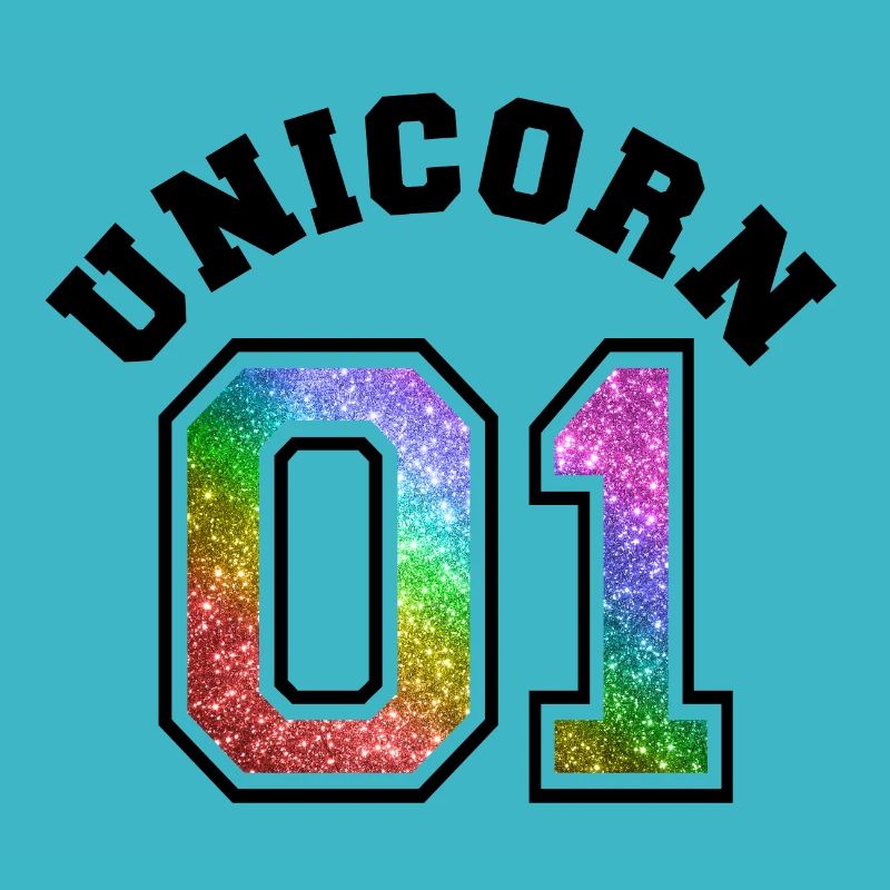 Unicorn 01 Rainbow Glitter