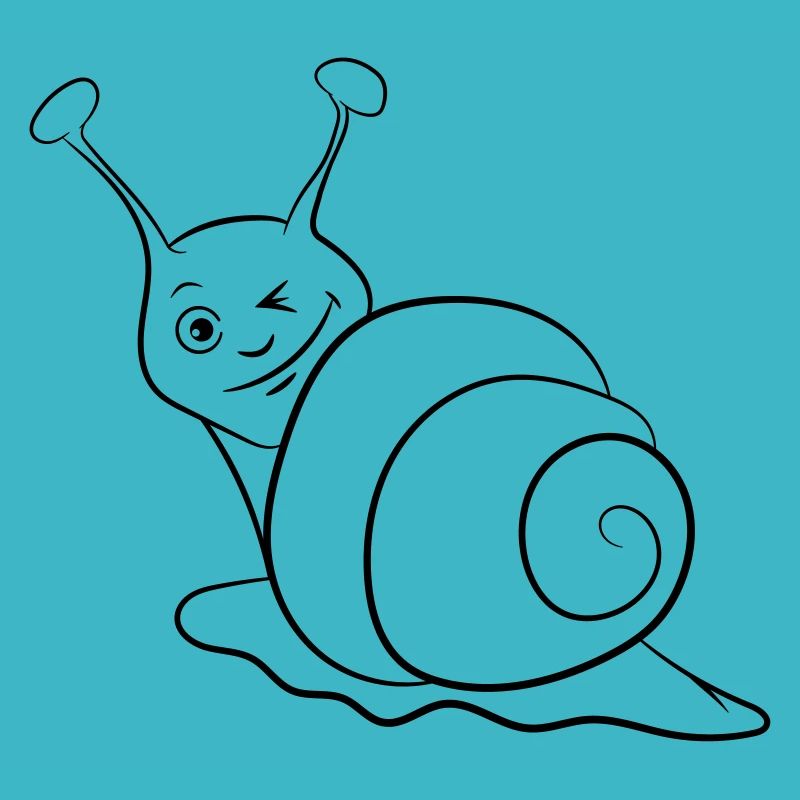 Escargot drôle clin d’oeil