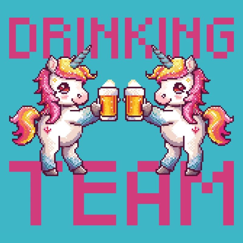 Einhorn Drinking Team Bier Party