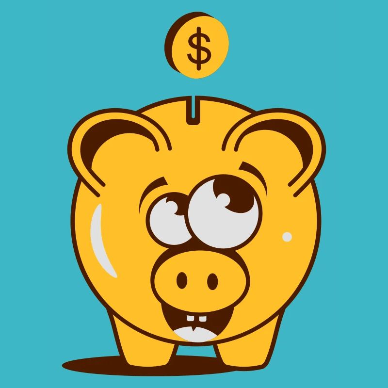 Une tirelire avec un dollar
