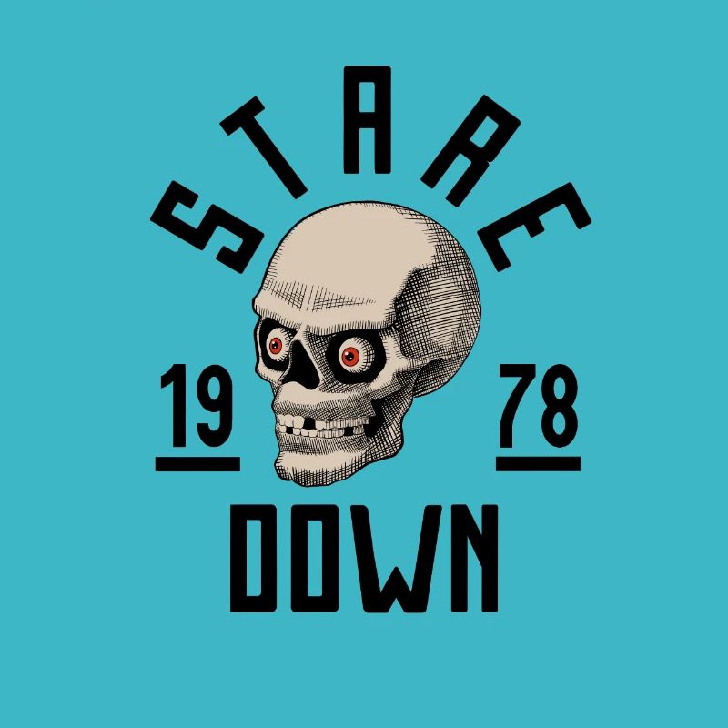 Starrender Schädel