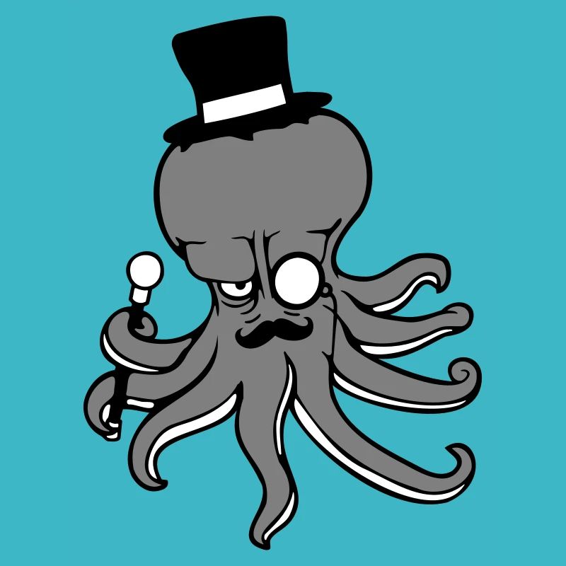 Kraken Mr. Sir Top Hat Monocle Glasses Empire
